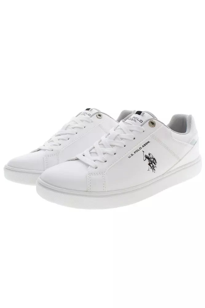 Sleek White Sneakers with Signature Logo