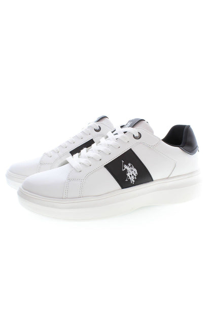 Chic White Lace-up Sports Sneakers