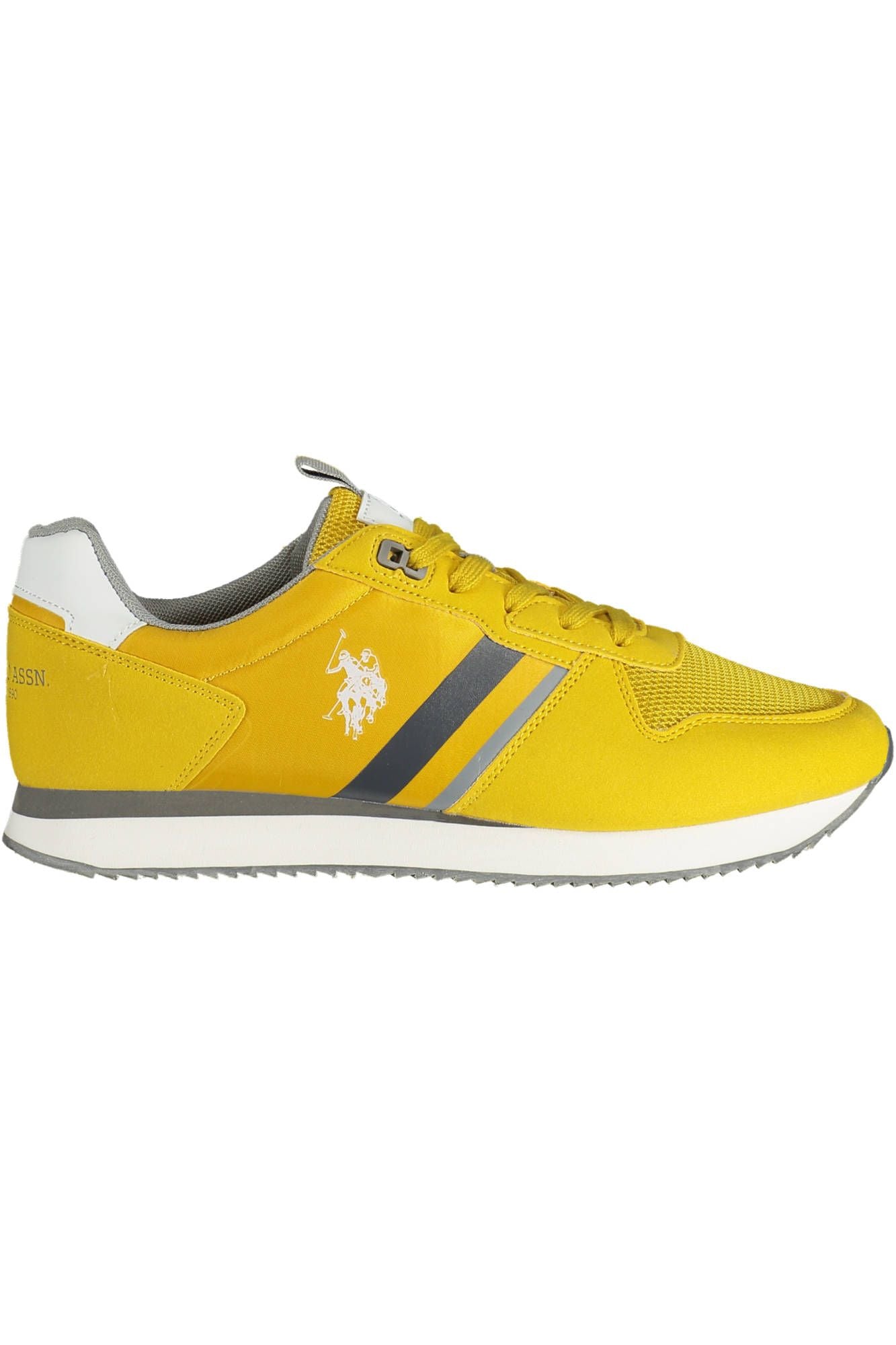 Radiant Yellow Sports Sneakers with Contrasting Details