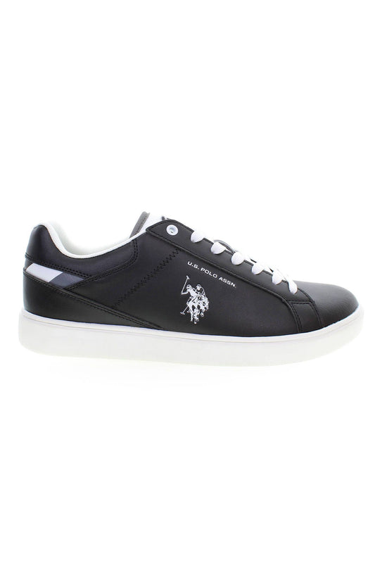 Sleek Black Laced Sports Sneakers