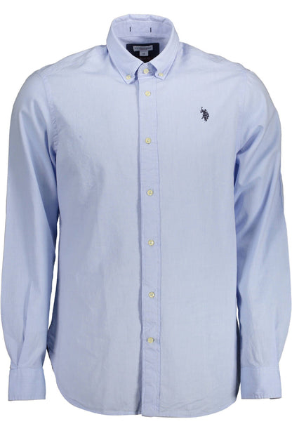 Elegant Light Blue Cotton Shirt for Men