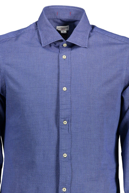 Slim Fit Cotton Dress Shirt with Embroidery