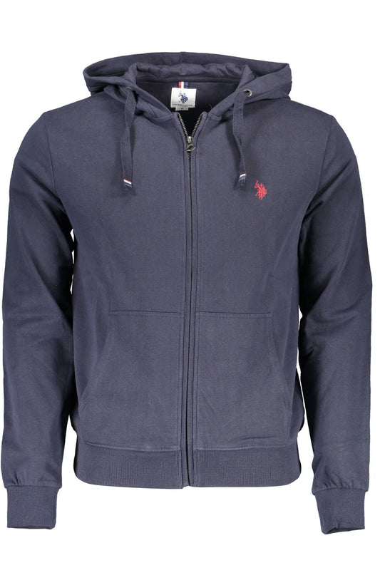 Classic Hooded Blue Sweatshirt with Zip