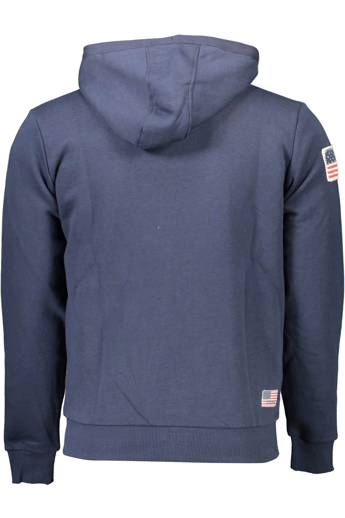 Elegant Blue Cotton Hooded Sweatshirt