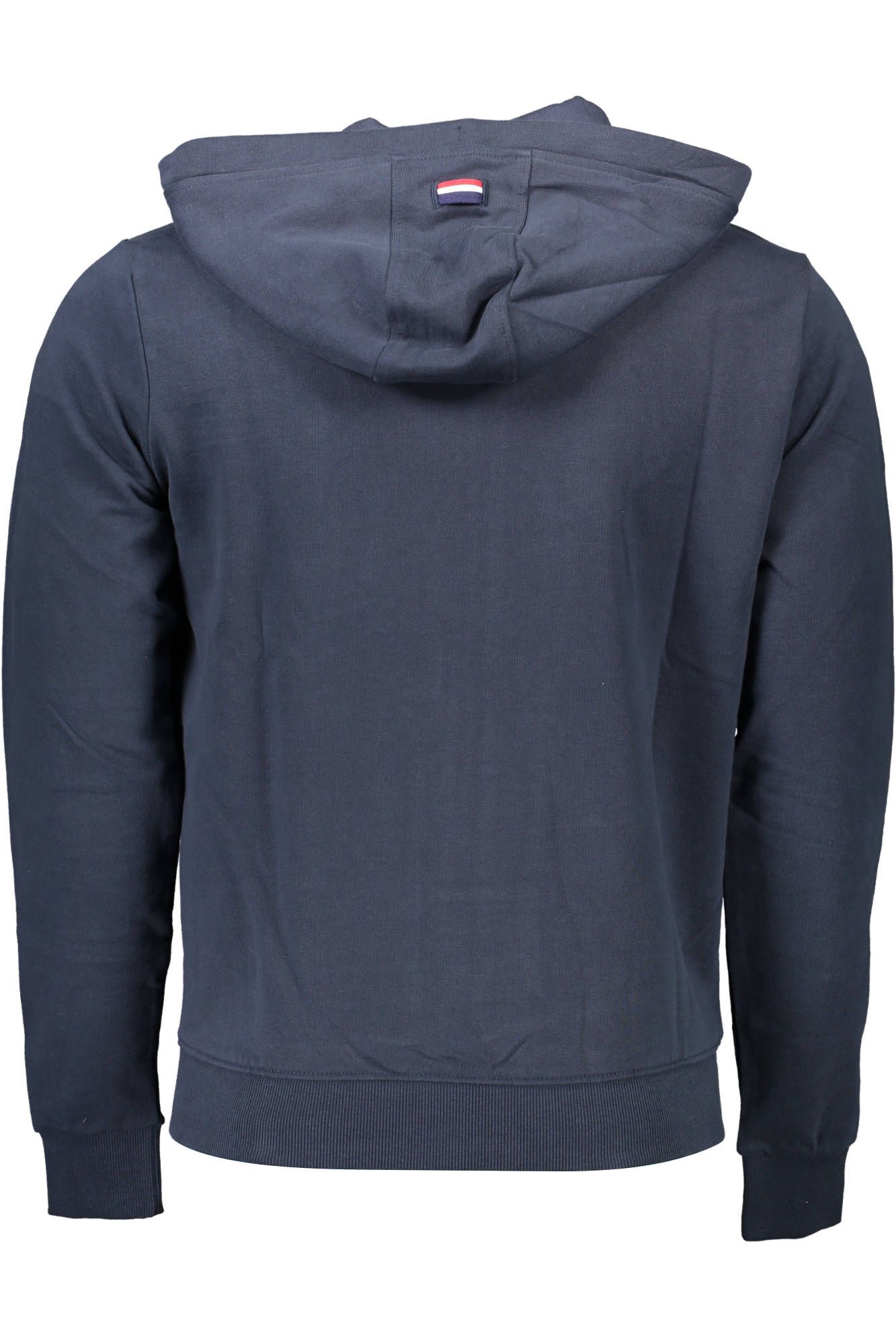 Chic Blue Hooded Sweatshirt with Embroidered Logo