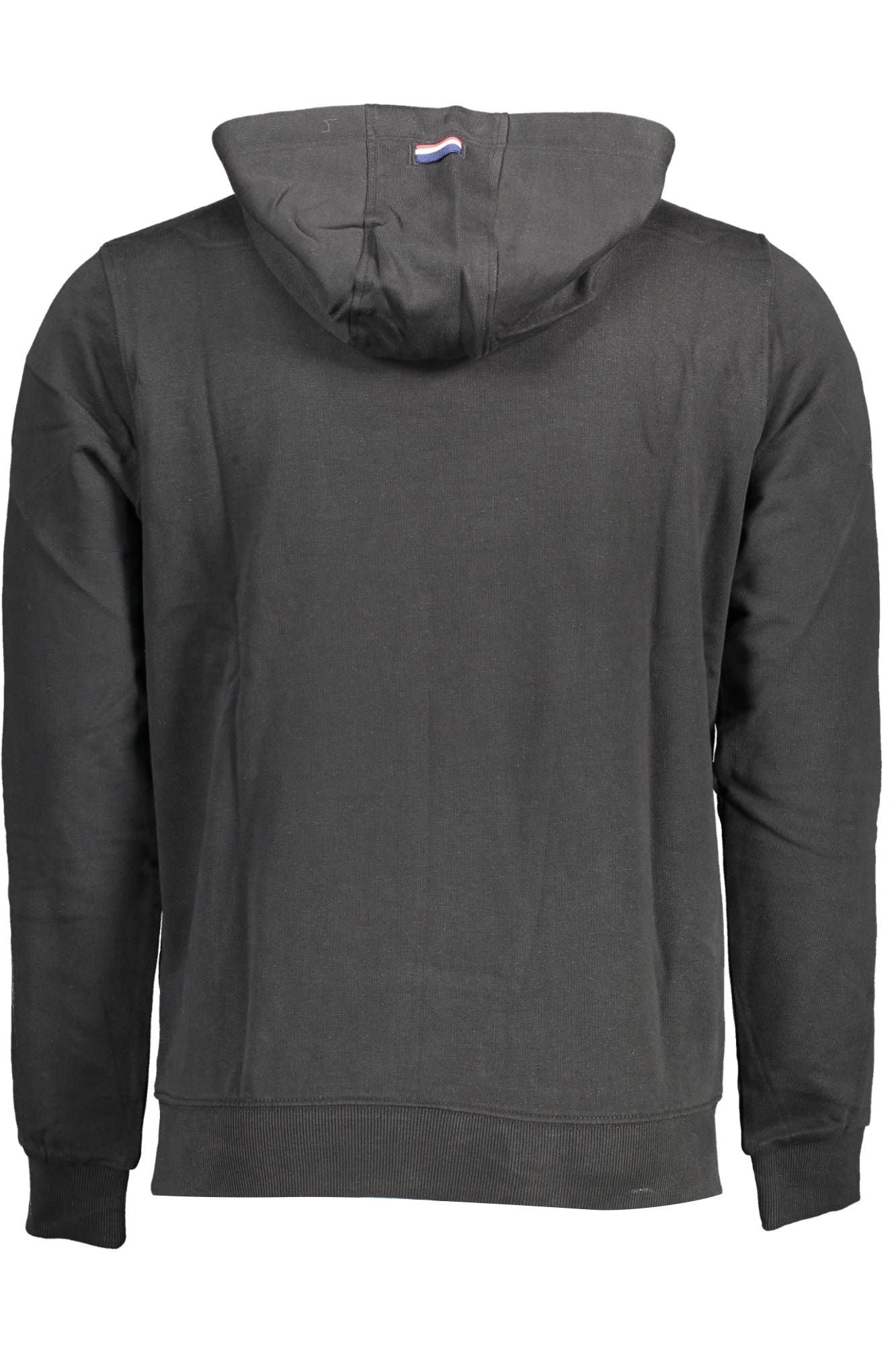 Classic Black Cotton Hooded Sweatshirt with Logo