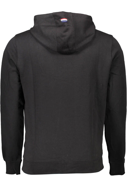 Sleek Black Hooded Sweatshirt with Logo