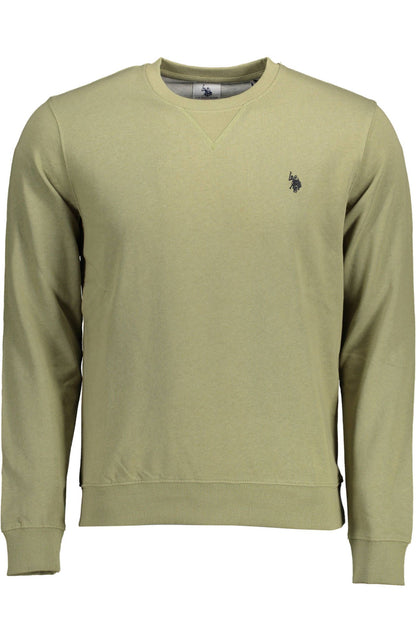 Classic Green Sweater with Embroidered Logo