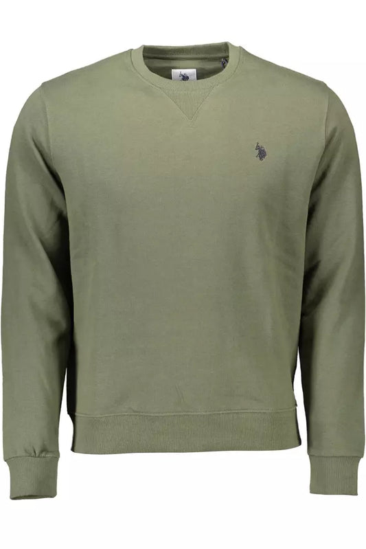 Classic Green Embroidered Cotton Sweatshirt