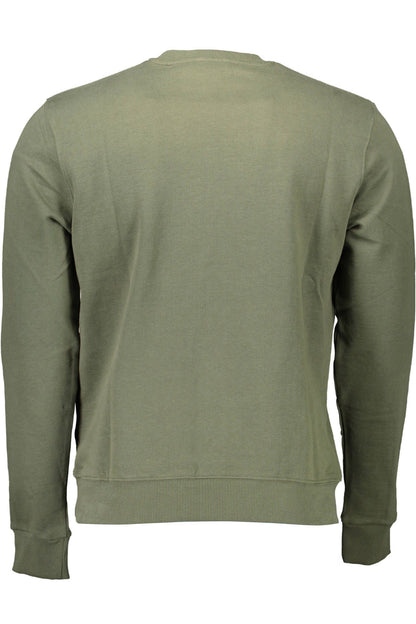 Chic Green Crewneck Cotton Sweatshirt
