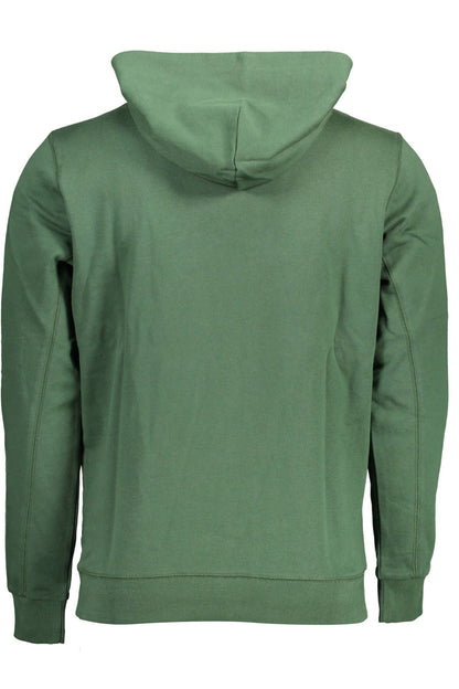 Chic Green Hooded Sweatshirt with Logo