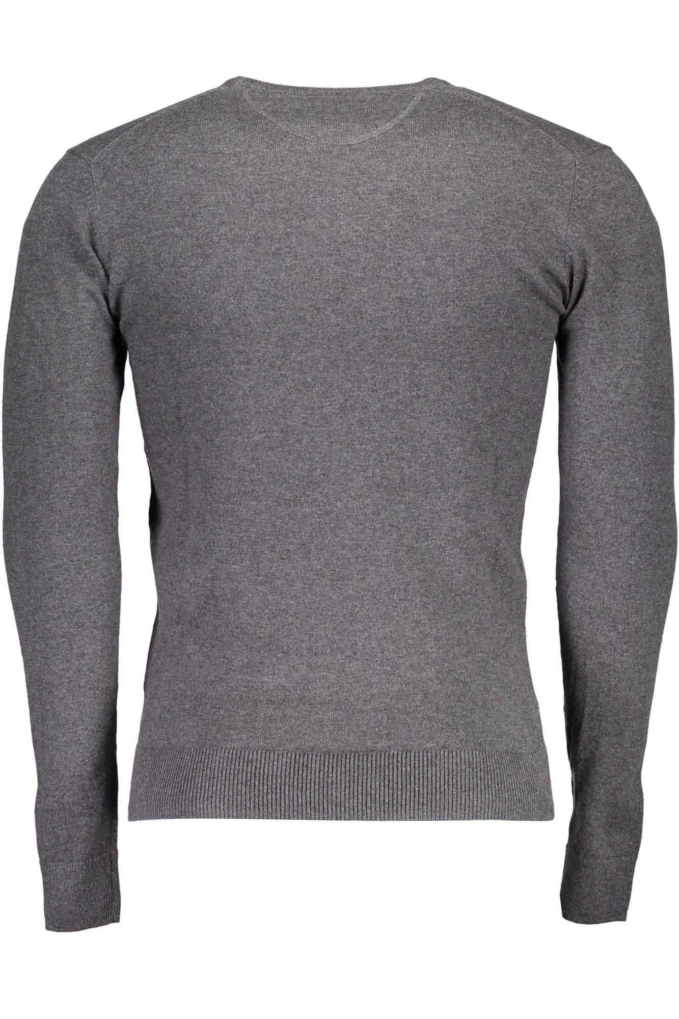 Classic Gray Round Neck Cotton Sweater