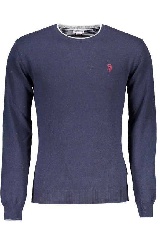 Elegant Slim Wool Sweater with Logo Detail