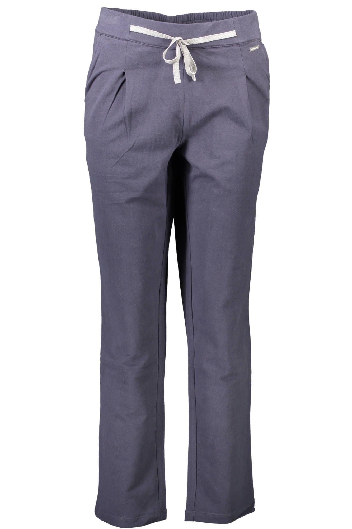 Chic Blue Cotton Sports Trousers with Logo Detail