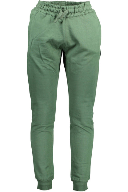 Elegant Green Sports Pants with Ankle Cuff