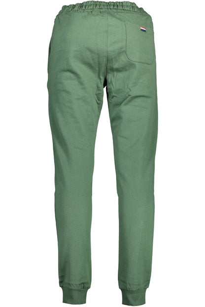 Elegant Green Sports Pants with Ankle Cuff