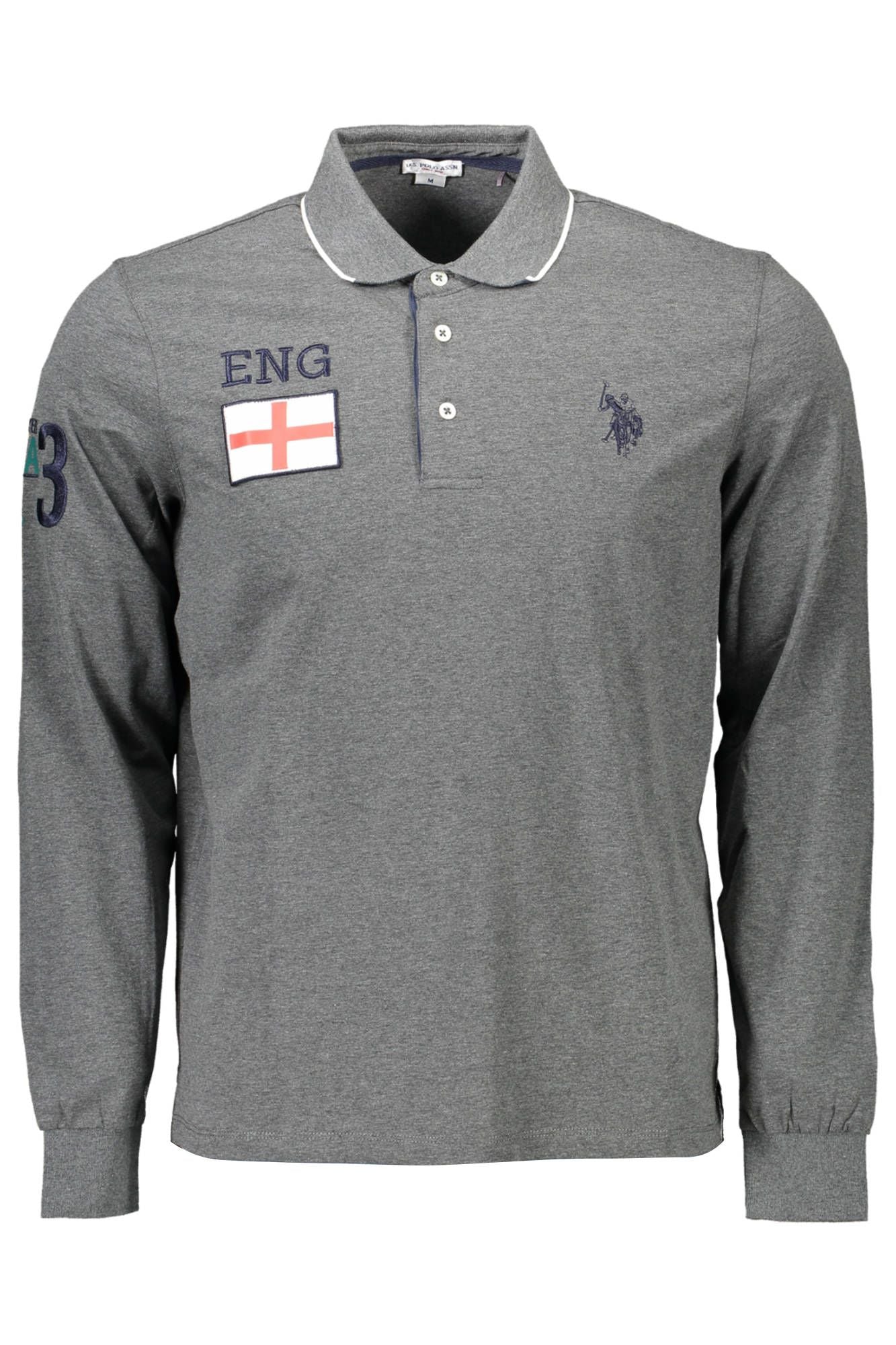Elegant Long-Sleeve Polo With Contrasting Details