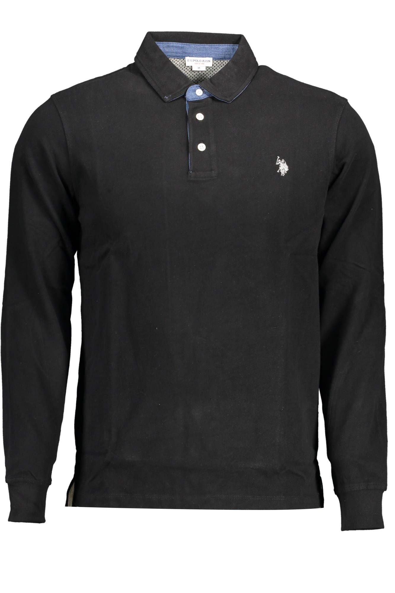 Elegant Long-Sleeve Polo with Elbow Patches