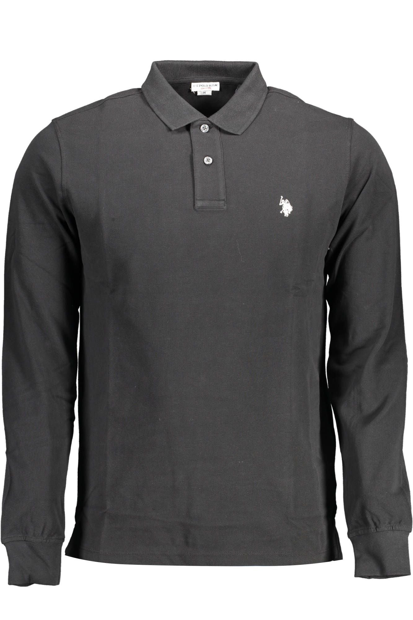 Classic Long-Sleeved Black Polo Shirt