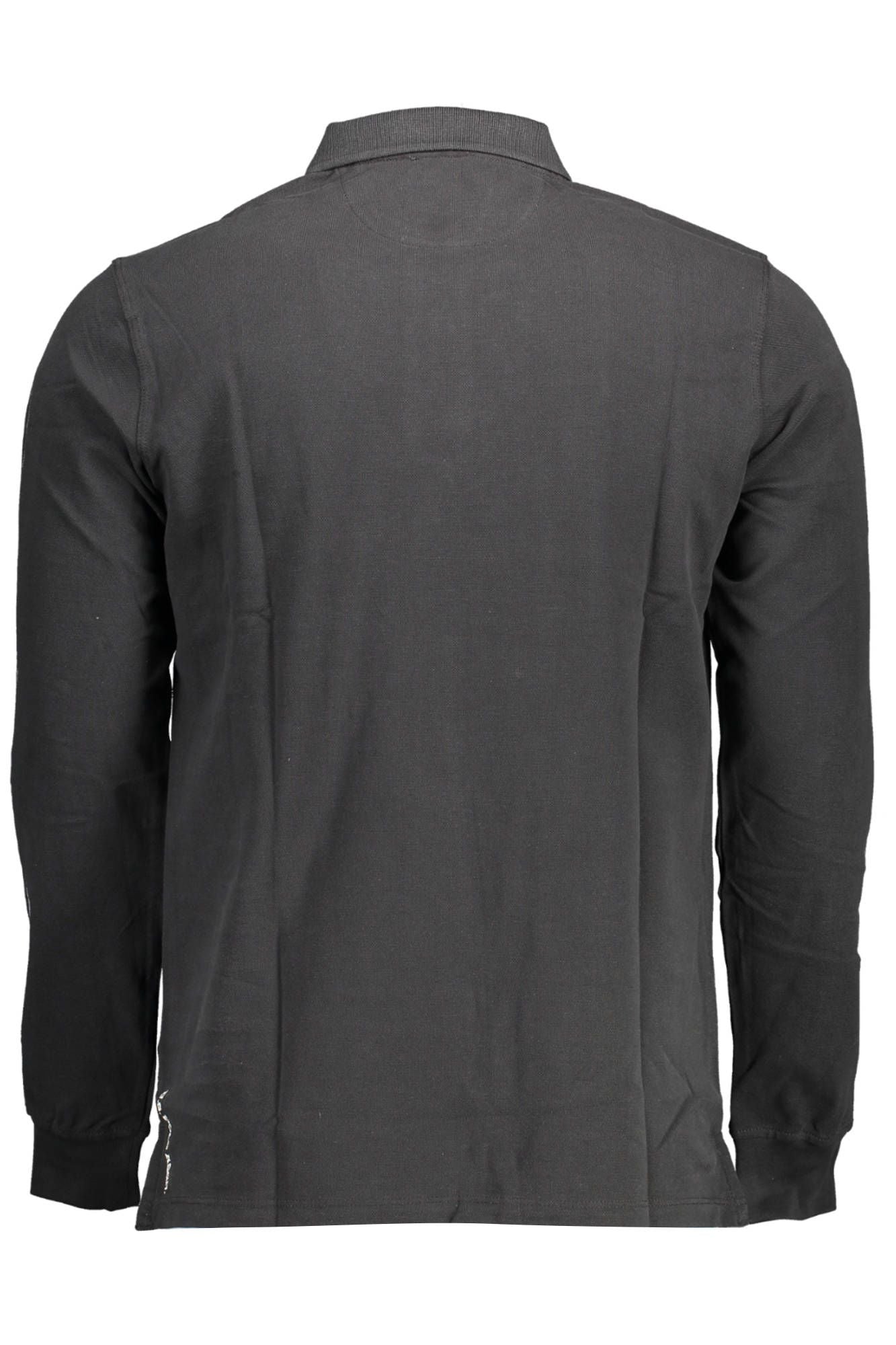 Classic Long-Sleeved Black Polo Shirt