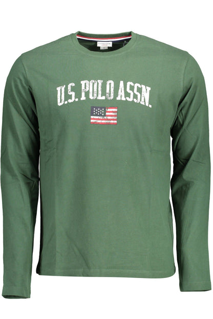 Classic Green Cotton T-Shirt with Logo